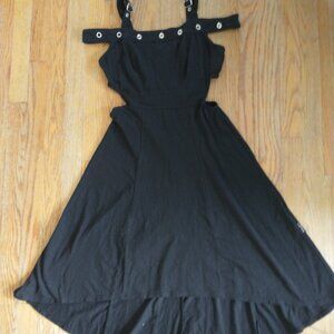 Tripp, black dress, cut-out, asymmetrical, S